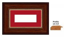 Cornice noce filo oro in legno