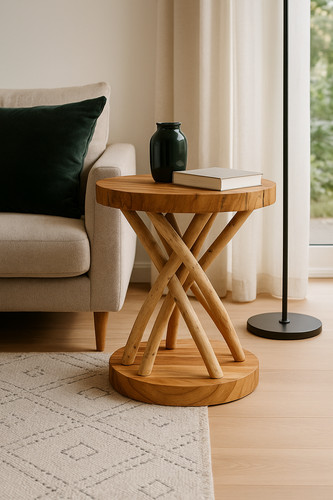 Tavolino legno sgabello - in,