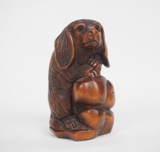 Antico cane giapponese Netsuke