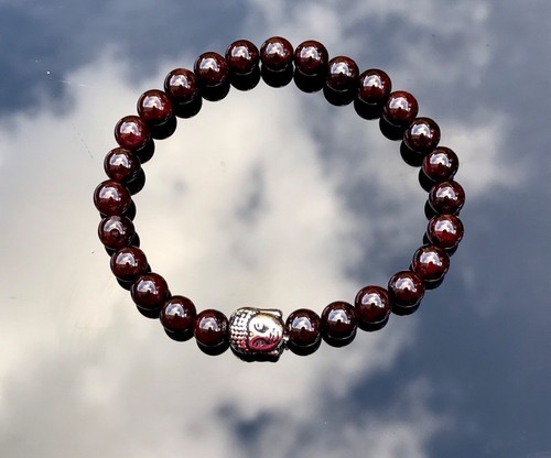 Garnet japa mala - garnet,