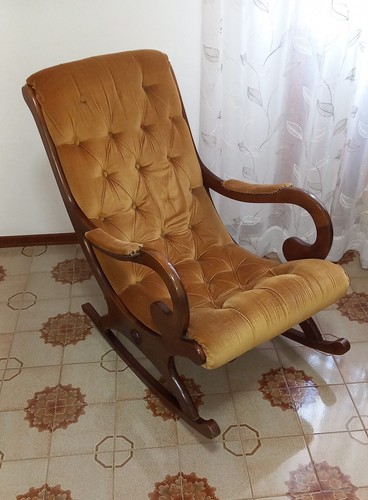 Poltrona dondolo vintage - poltrona,