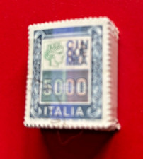 Lotto 100 Francobolli Alti Valori da 5000 Lire 100 pz Senza Frammento