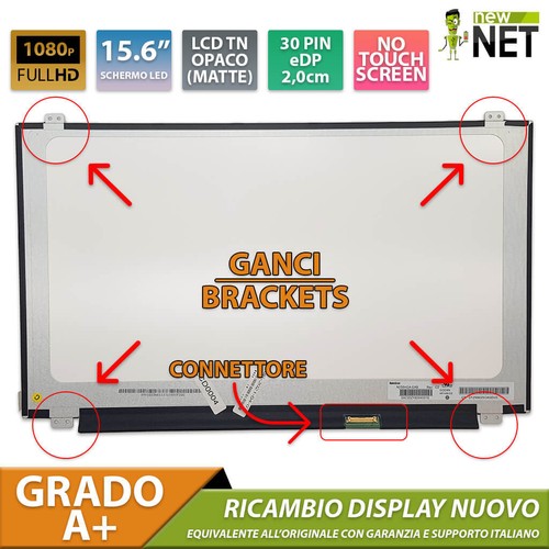 Pannello display lcd 6 - da, 15,6