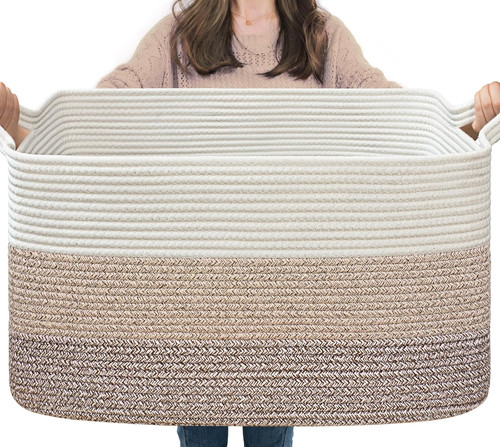 Cesta almacenamiento tejida - cesta, de