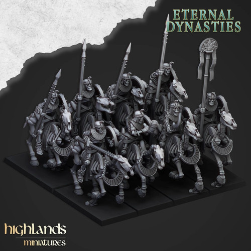 Ancient skeletal cavalry with - ancient,