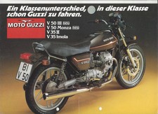 Moto Guzzi V50 III e V50 Monza, V35 II, V35 Imola depliant brochure depliant