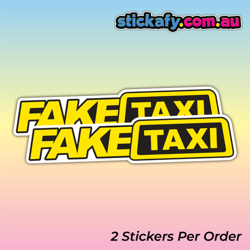 Fake taxi sticker vinyl - taxi,