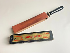 Coramella AFFILA rasoi STREICH-RIEMEN pelle di vitello ANNI50 regalo macchinetta