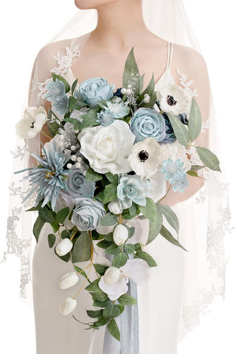 Bouquet sposa cascata blu - sposa,