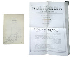 ARTE INFORMALE CONTEMPORANEA  AVANGUARDIA EMILIO TADINI LIBRO AUTOGRAFO INVITO