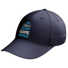 Eat sleep game repeat cap - game,