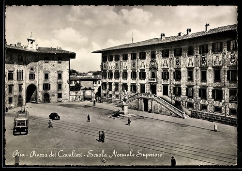 Cartolina pisa piazza dei - cartolina, pisa,