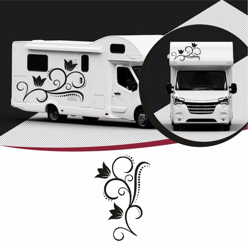 Camping car autocollant - camping,
