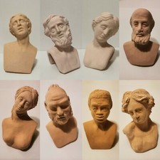 Teste grezze personaggi pastori presepe in Terracotta da cm 18/20 !!