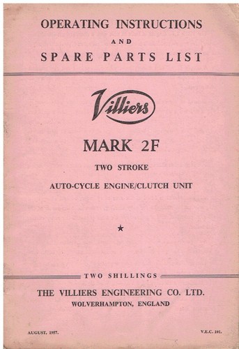 Villiers mk2f motore - mk2f, (98cc)