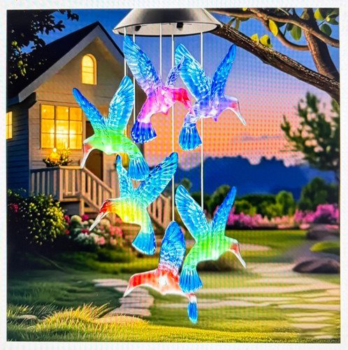 Campana eolica colibrì blu - campana,