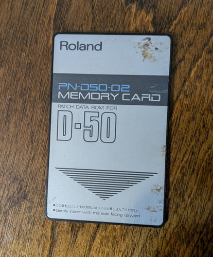 Roland d50 memory card - roland, pn-d50-02
