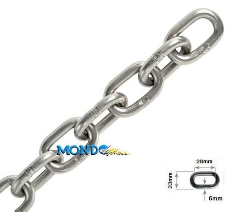 Catena genovese 6mm inox aisi - genovese,