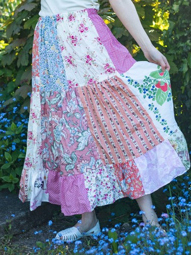 Maxi gonna lunga patchwork