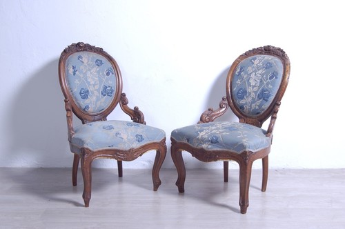 Coppia poltrone fine - , legno