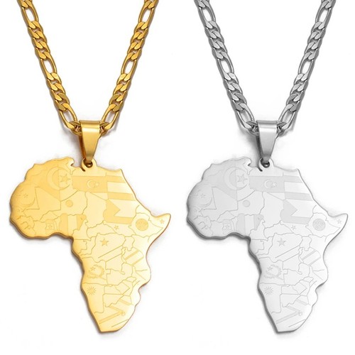 Collana con ciondolo africa - collana,