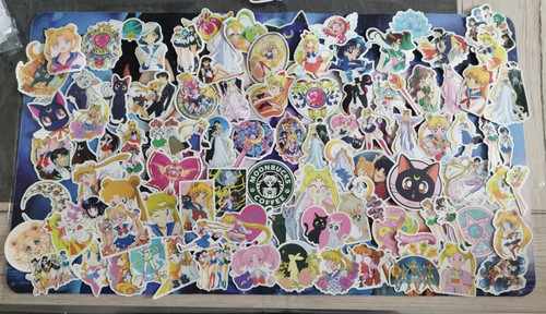 Lot 100 stickers sailor - 100, moon