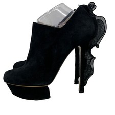 Décolleté Nicholas Kirkwood scamosciate con volant e plateau couture donna 41 nere