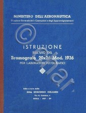 AERONAUTICA STRUMENTI Bromografo ORLANDI 20x26 36 1937 Manual DVD