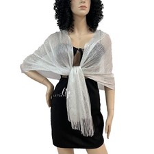 Bianco elegante stola scialle - bianco,