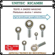 Testa a snodo maschio uniball destro / sinistro accoppiamento acciaio / bronzo 