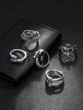 5 pezzi Anello anelli uomo