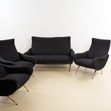 divano e tre poltrone anni 50