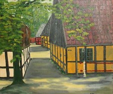 Dipinto ad olio firmato case