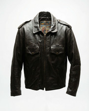 Giacca Pelle Nera Uomo Vintage