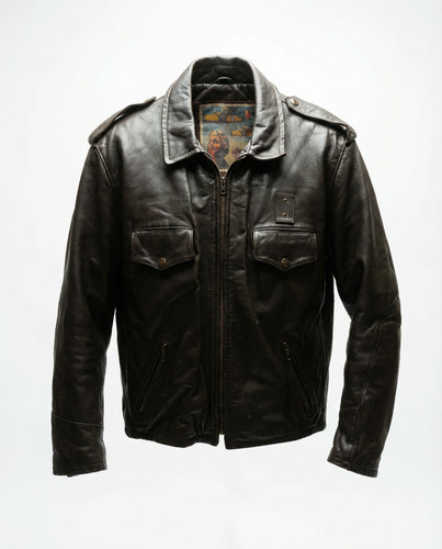 Giacca pelle nera - nera, vintage