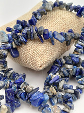 LAPISLAZZULI COLLANA LUNGA CHIPS NATURALI