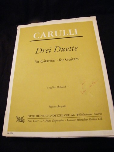 Partitura drei duetti carulli - partitura,