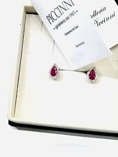 Orecchini In Oro 18 Carati Con Rubini E Brillanti