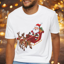 Santa flying Sleigh Shirt