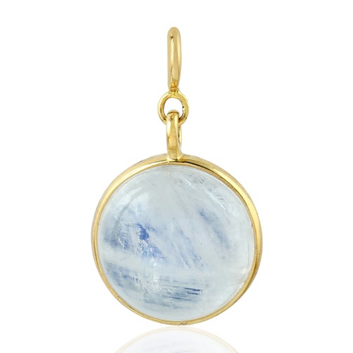 Ciondolo pietra luna oro - luna,