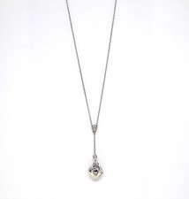 Rose 18k White Gold Lock Heart