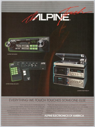 Pubblicità alpine car audio - pubblicità,