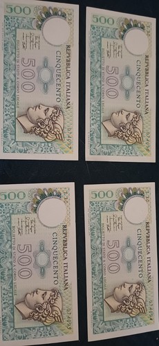 Pezzi banconote 500 lire - banconote,