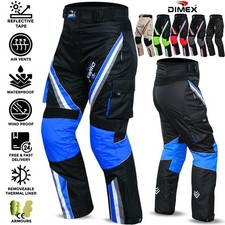 NUOVO Moto Moto Cordura Tessuto Pantaloni Impermeabili CE Armature 