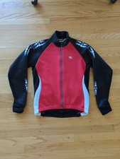 GIORDANA Giacca Ciclismo Uomo Taglia XL Rosso Nero Dettaglio Windtex Ottima - M59