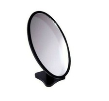 Specchio ovale da banco gioiellerie in legno laccato h 30 cm (nero) 