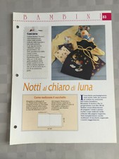 Schema punto croce Bambini Notti al chiaro di luna portapigiama