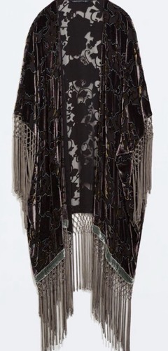 Mantella kimono velluto - , zara