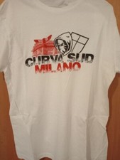 T-SHIRT MAGLIA ULTRAS MILAN CURVA SUD MILANO SAN SIRO SULLO SFONDO. TG XL