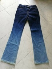 Jeans donna blu bicolore a